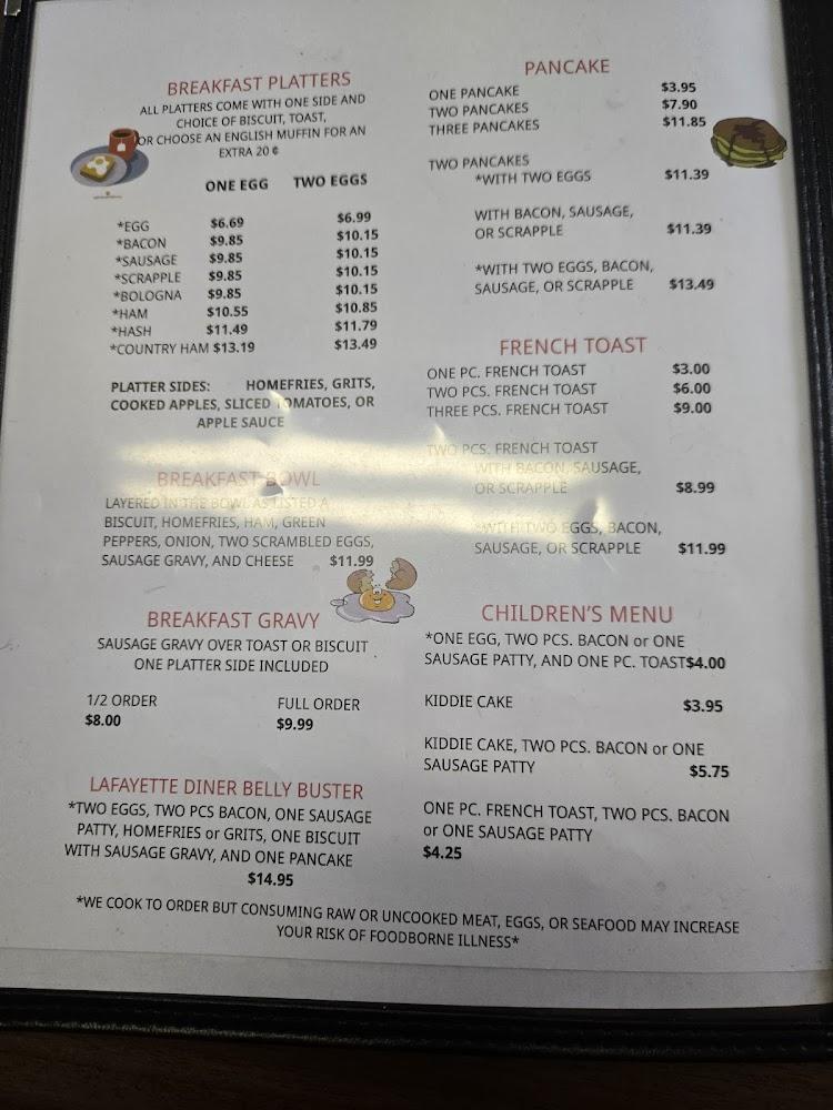 Lafayette Diner Menu image 4